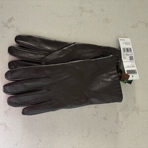NEW: Benetton Women’s Brown Leather Gloves size L